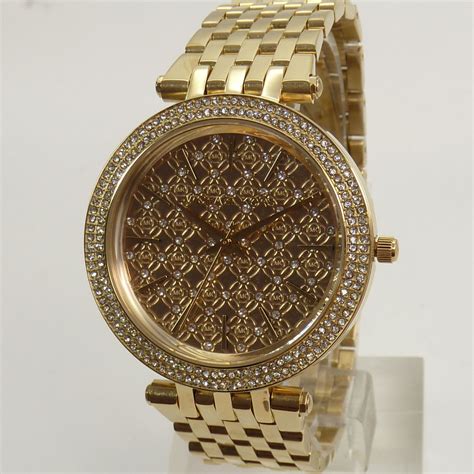 gold michael kors watch rhinestone|Michael Kors gold watches.